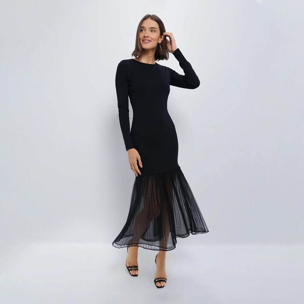 Tuckernuck Hyacinth House Black Long-Sleeve Mermaid Hem Dress